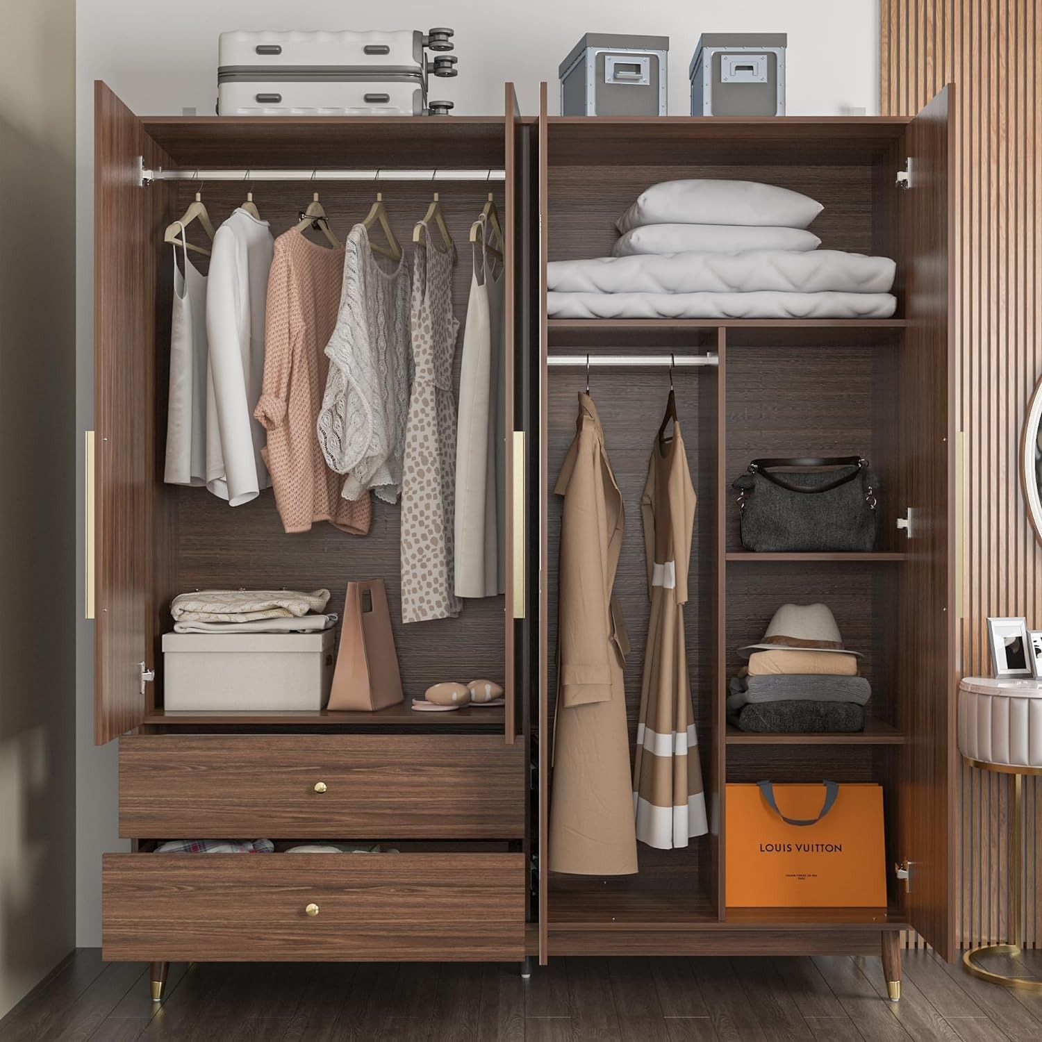 Maximize Your Bedroom Storage with an Armoire Wardrobe Storage Cabinet