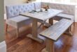 corner dining room table with bench