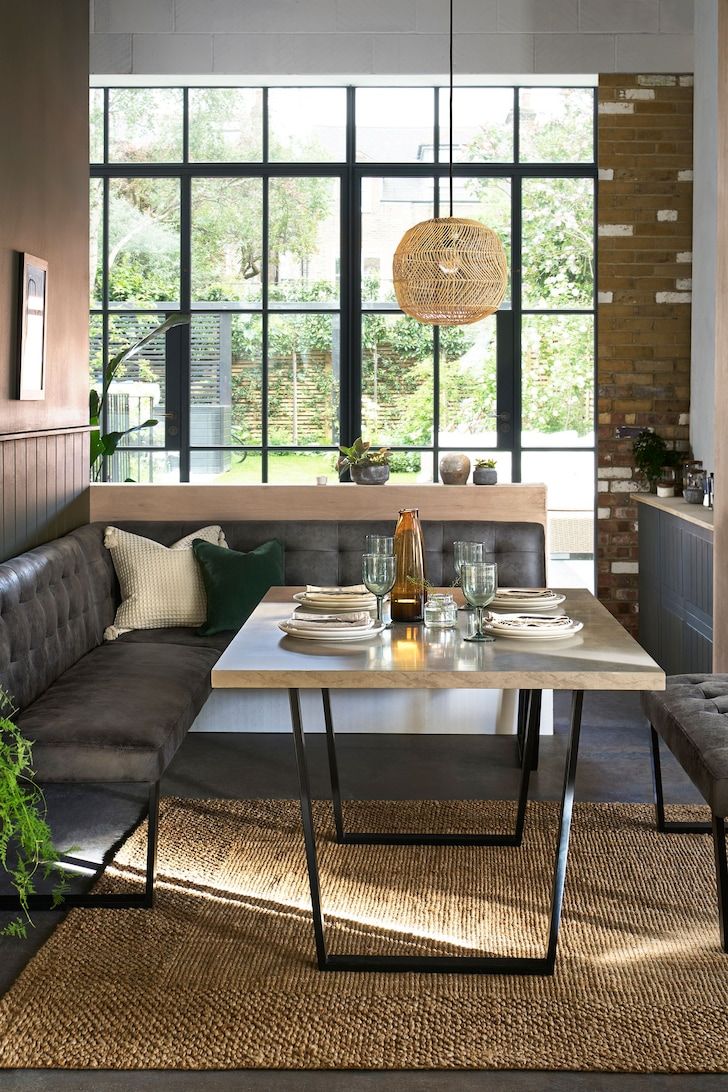 corner dining room table with bench