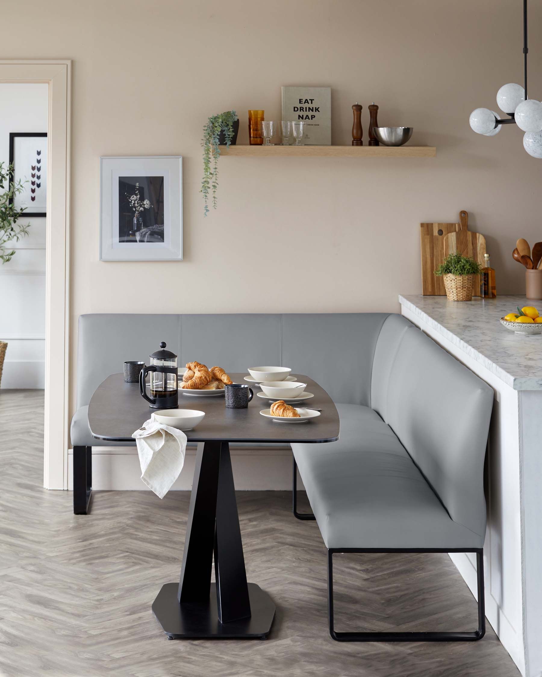 corner dining room table with bench