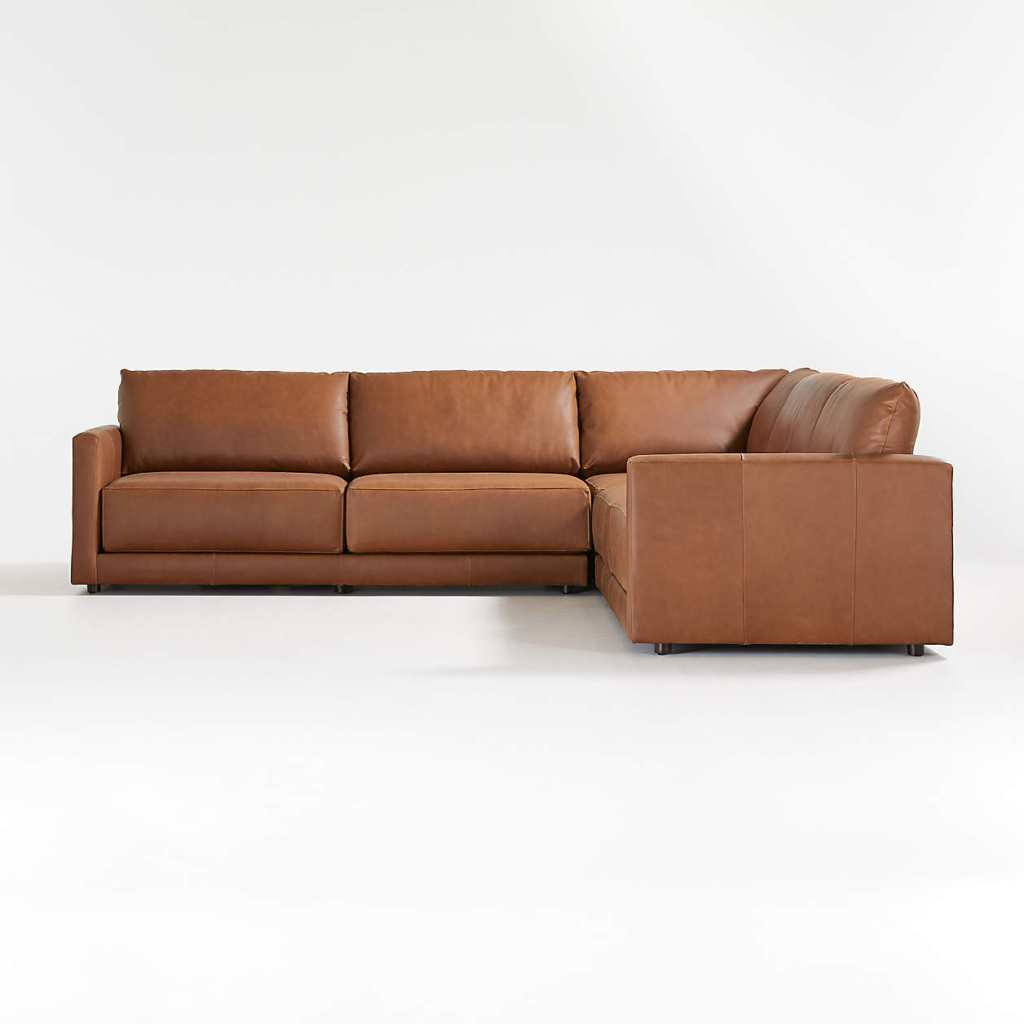 apartment size leather sectional