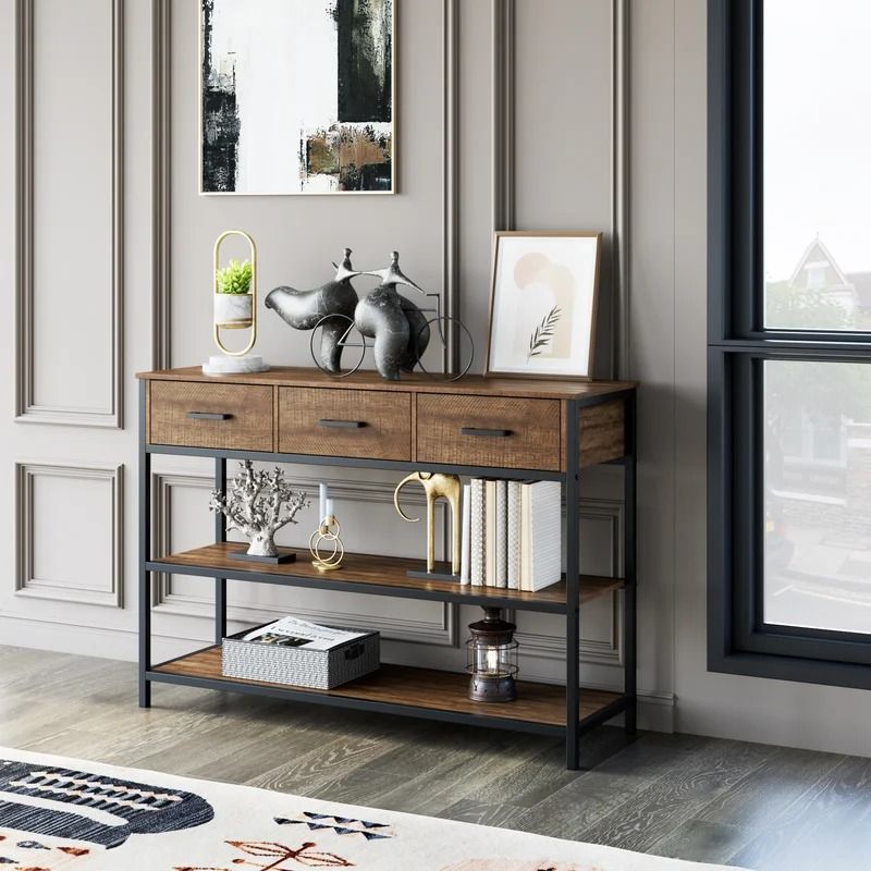 Maximizing Storage Space: The Functional Beauty of Console Tables with Drawers and Shelves
