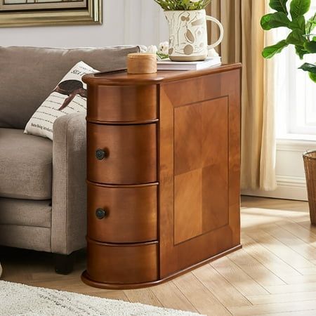 Chairside Table With Drawers