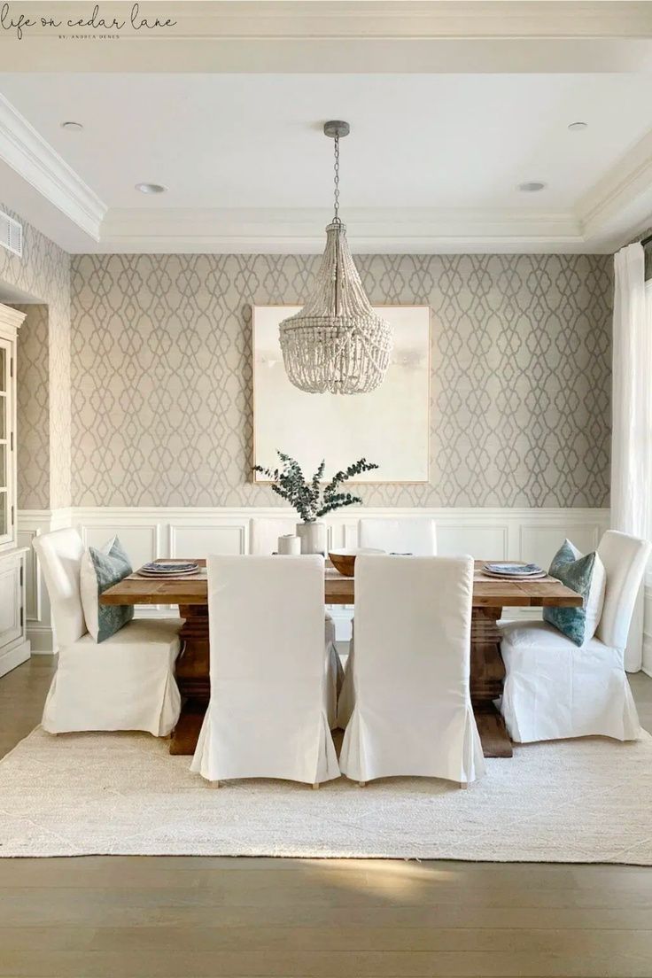Revamp Your Dining Room with These Trendy Modern Wallpaper Designs