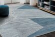 Modern Blue Area Rugs For Living Room