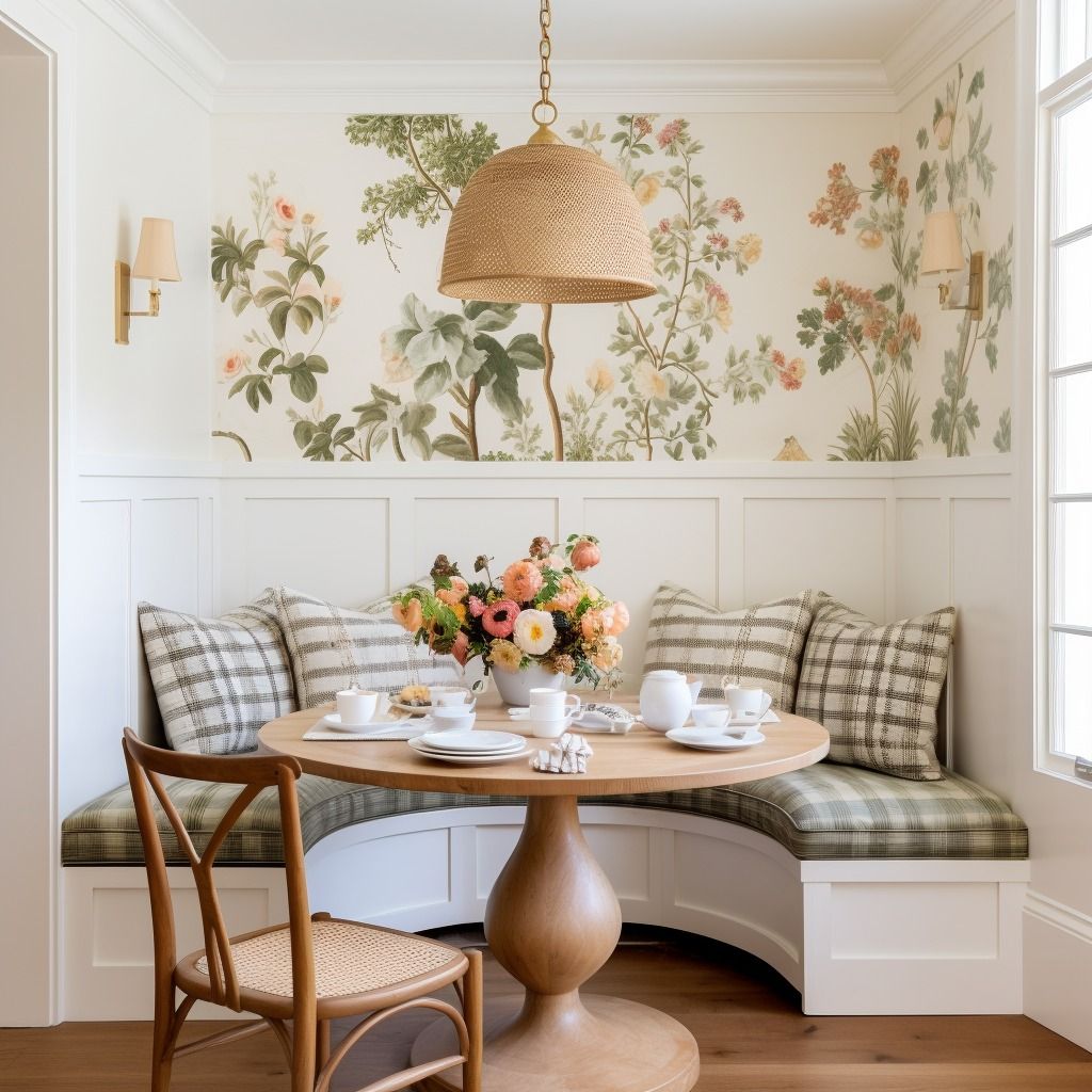 breakfast nook table with bench