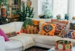 bohemian chic living room makeover