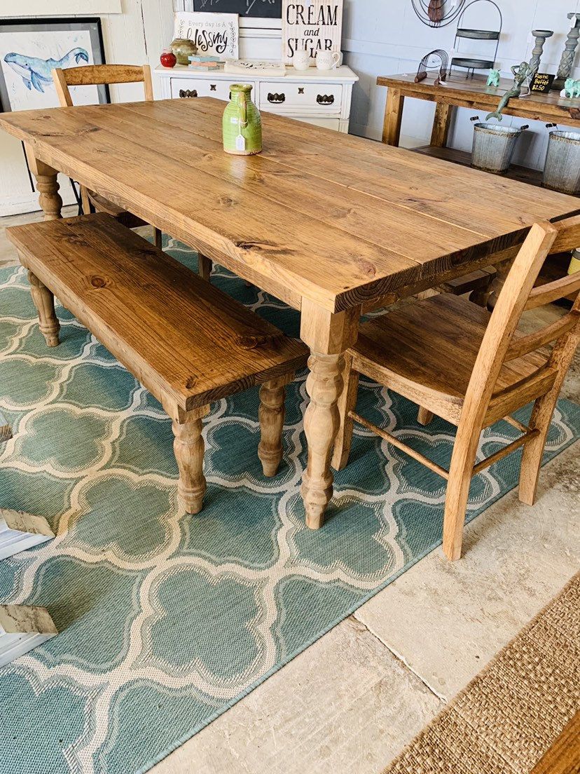 Rustic Charm: Choosing Between a Kitchen Table with Bench or Chairs
