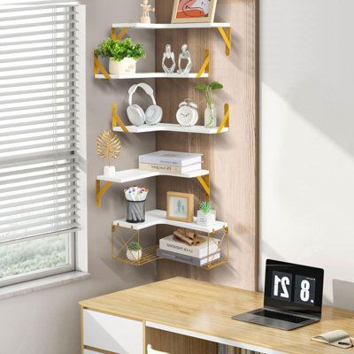 Rustic Elegance: Transform Your Space with Designer Wooden Corner Shelves Wall Mounted