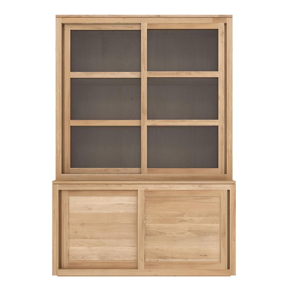 Oak Dresser Display Cabinet