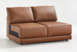 Modern Armless Leather Loveseat