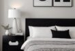 black and white room ideas with accent color