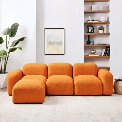 Stylish Comfort: Embrace the Vibrant Elegance of Orange Sectional Sofas in Your Living Room