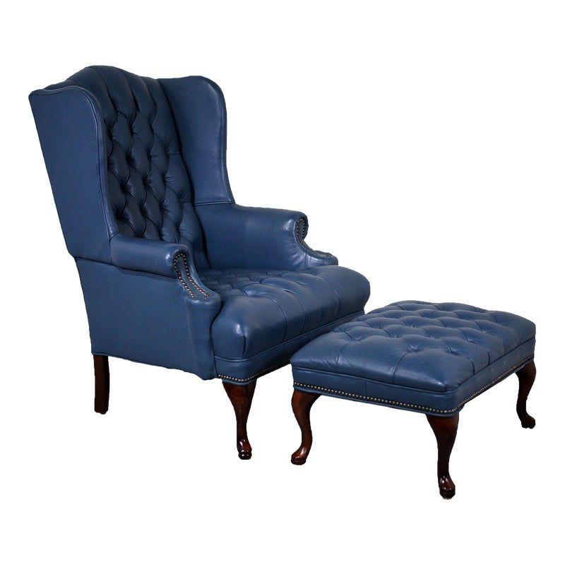 The Luxury of Relaxation: Why a Blue Leather Chair and Ottoman Set is a Must-Have for Your Home