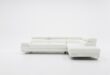 Modern White Leather Sectional Sofa