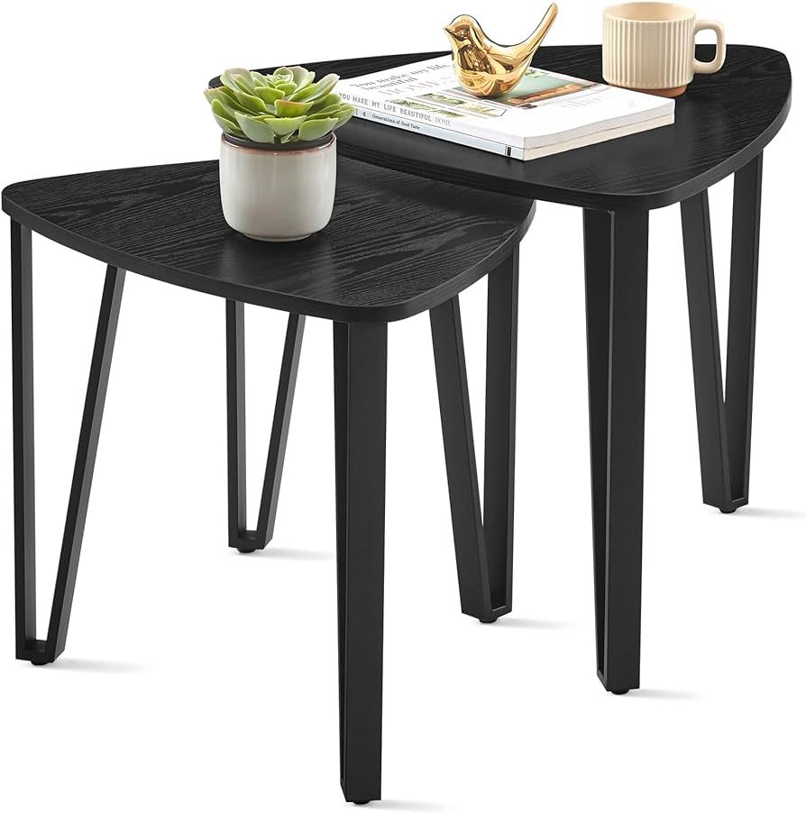 Black Coffee Table And End Table Set
