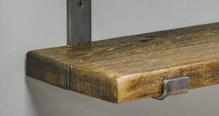 Reclaimed Wood Shelf With Brackets