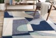 Modern Blue Wool Area Rugs