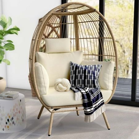 The Ultimate Comfy and Chic Addition to Your Patio: Free Standing Wicker Egg Chair