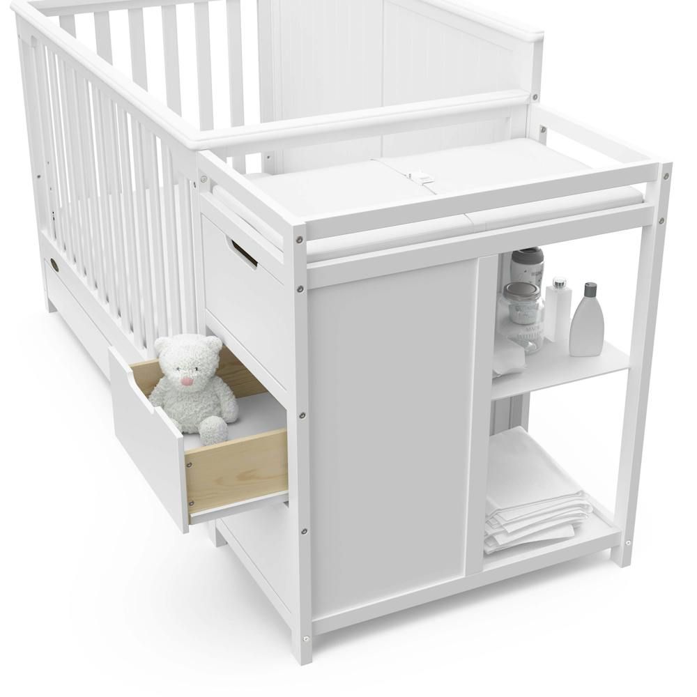 crib with changing table and drawers