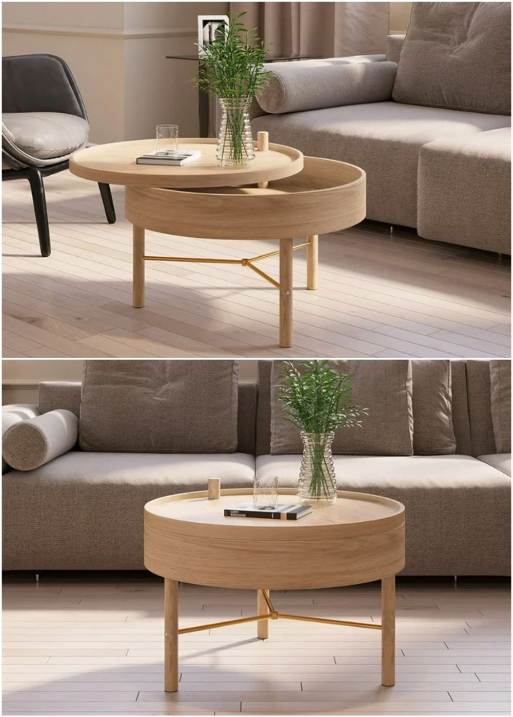 The Ultimate Space-Saving Solution: Round Coffee Tables with Storage