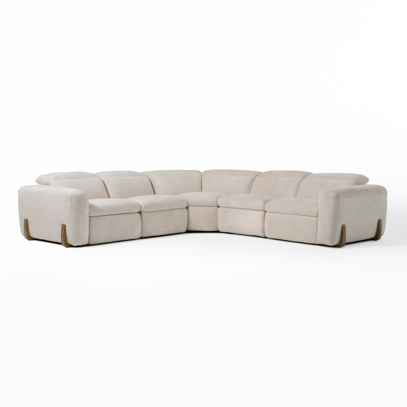 curved sectional sofa with recliner