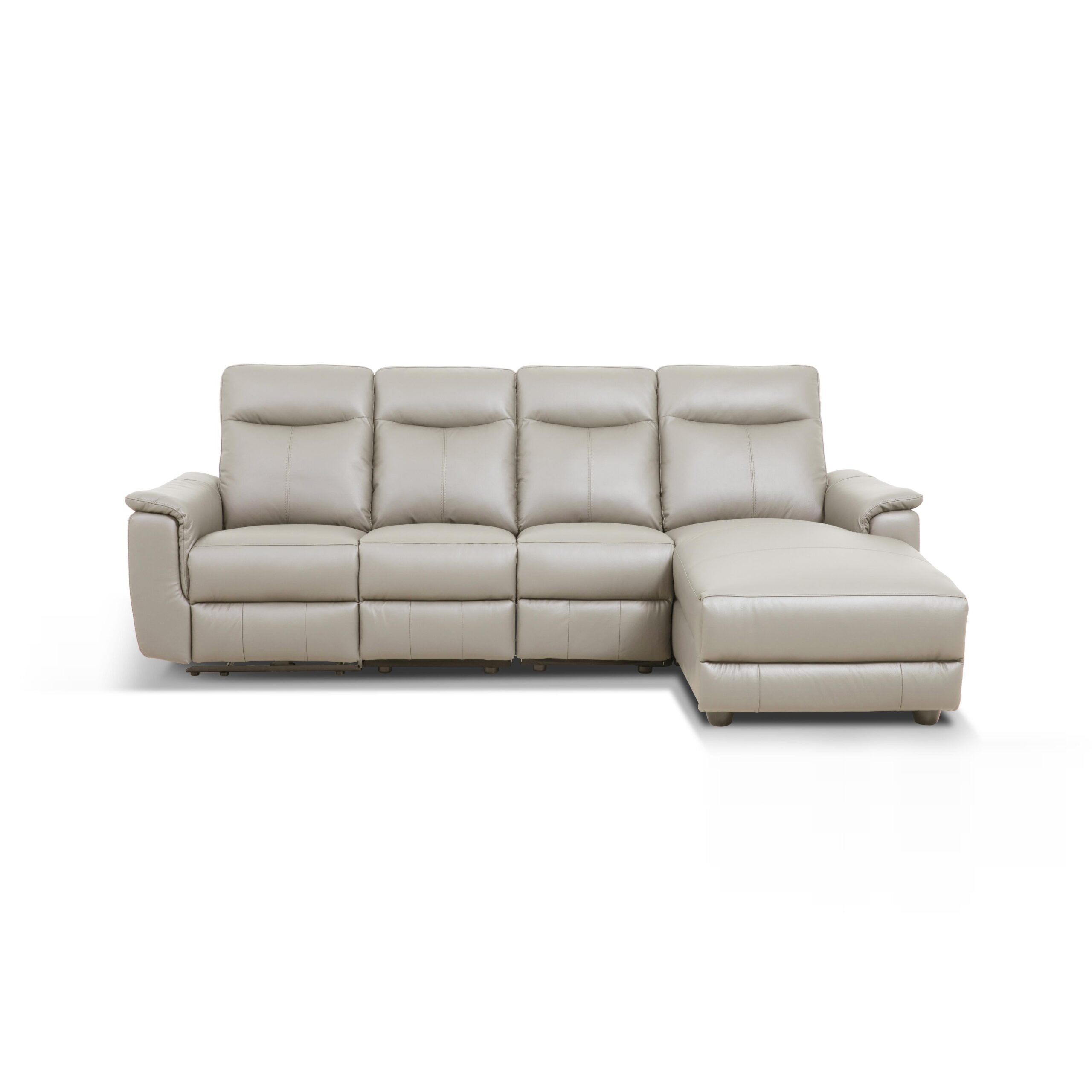 Modern Curved Sectional Sofa With Recliner