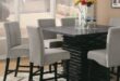 black counter height dining table