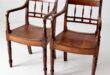 Antique Wooden Chairs With Arms