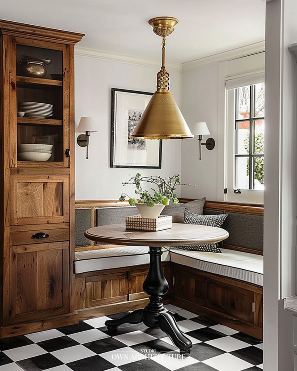 breakfast nook table with bench