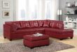 Small Red Leather Sectional Sofas