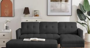 black sectional sofa with chaise