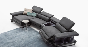 curved sectional sofa with recliner