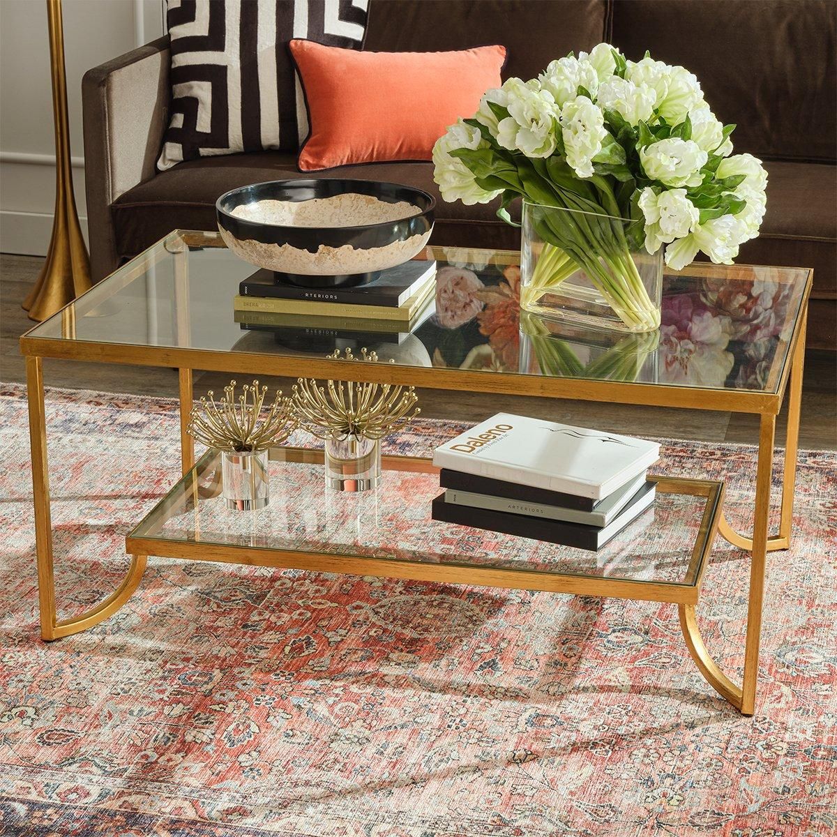 Uncover the Elegance of a Vintage Glass Top Coffee Table: A Timeless Addition to Your Home Decor