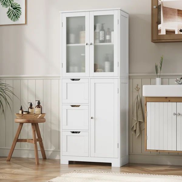 Upgrade Your Bathroom with Stylish Freestanding White Cupboards