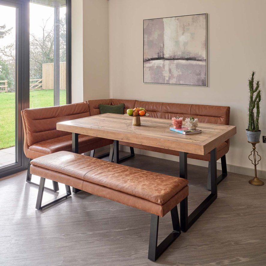 corner dining room table with bench