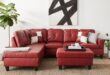 Red Leather Sectional Sofas With Recliners