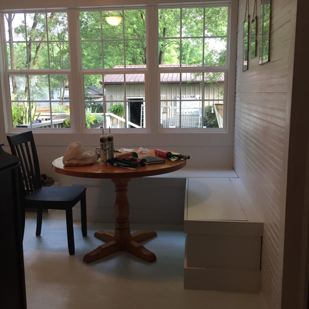 breakfast nook table with bench