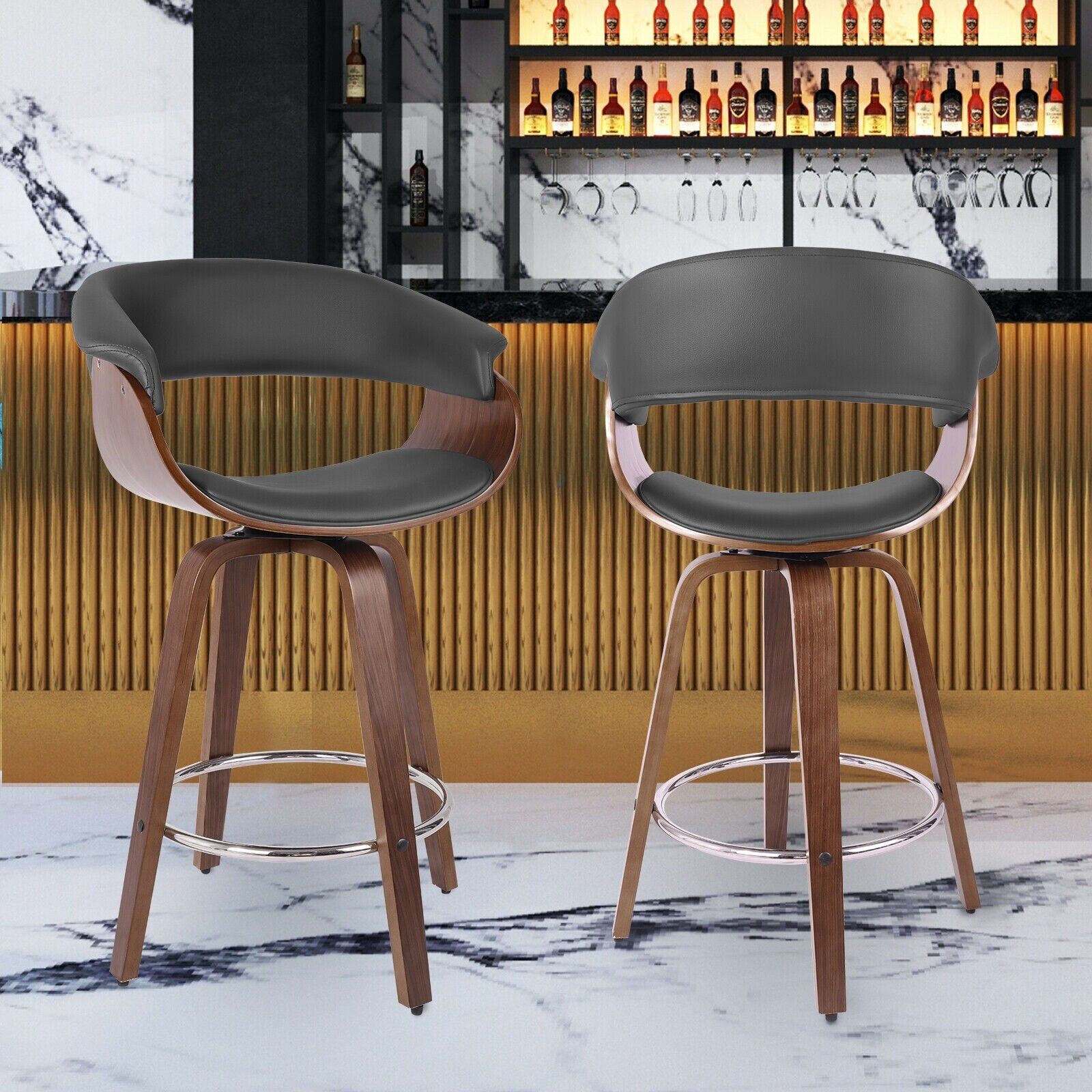 Upgrade Your Seating with Bar Stools Featuring Arms and Swivel Functionality