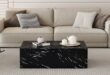 Chic Marble Coffee Table: Elegant & Fully Assembled Design