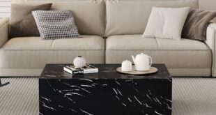 Chic Marble Coffee Table: Elegant & Fully Assembled Design