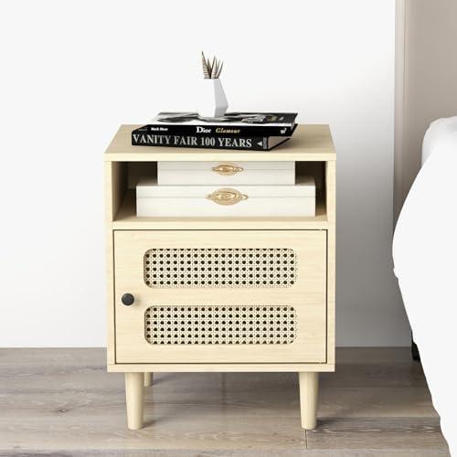 Stylish Smart Nightstand with Wireless Charging & Storage