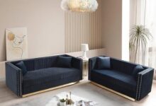 Elegant Velvet Sofa Set: Comfort Meets Timeless Design