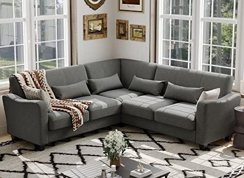 Stylish L-Shaped⁤ Sectional‍ Sofa with​ Storage & Comfort