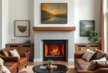 Cozy Elegance: Transforming Your Living Room with a Fireplace and Leather Furnishings