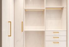 Elevate Your Space: High-End Wardrobes Featuring Luxurious Marble and Brass Finishes