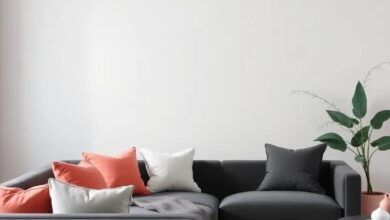 Elevate Your Space: The Allure of Luxurious Charcoal Gray and Soft Coral Accents