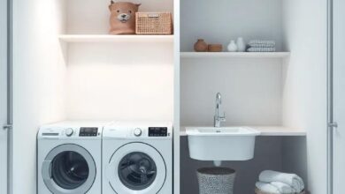 Maximize Efficiency: Small Laundry Rooms Enhanced with Built-In Lint Catchers