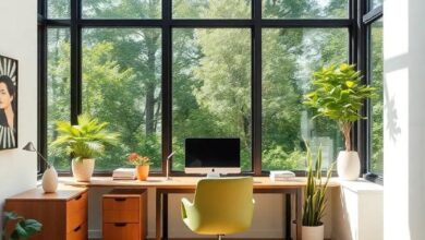 25 Inspiring Biophilic Home Offices That Embrace Nature Through Large Windows