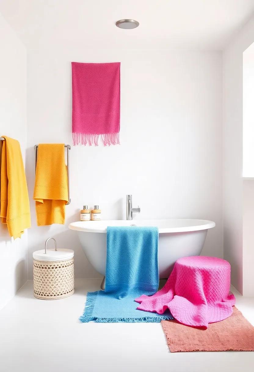 Colorful Towels ​and Textiles: Infusing Life Without Major Renovations